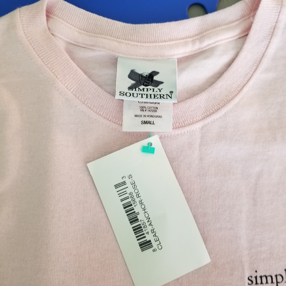 NWT Simply Southern 'Anchor' shirt, sz S - Picture 3 of 4